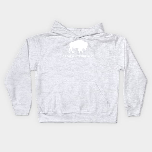 Great White Buffalo Kids Hoodie by MC-Face